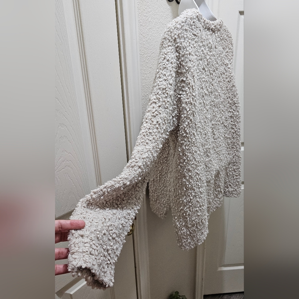Hippie Rose Cream Textured Cropped Sweater Size XL EUC - Picture 8 of 12